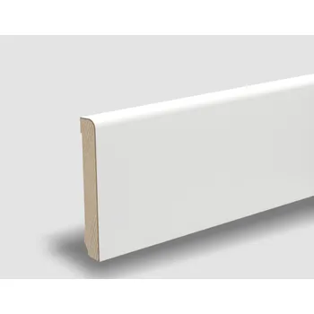 soklová lišta Soklová lišta 13x82 Bílá RAL 9003, matný lak, jádro smrk Pedross, Parket Concept