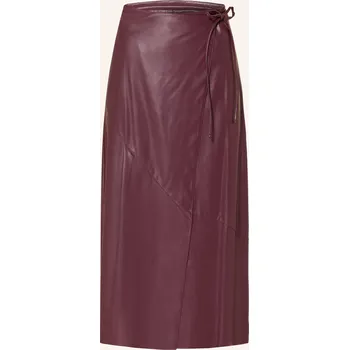 Dámská sukně Oui Dámská Zavinovací Sukně V Koženém Vzhledu, tmavě červená, 40
