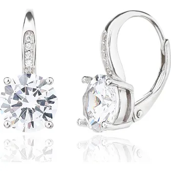 Náušnice Bealio BEALIO Stříbrné náušnice KULATÉ s čirým zirkonem 03-13656-3642