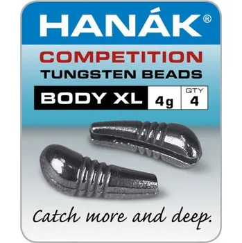Tungstenová tělíčka Hanák Competition Tungsten Body XL Black Nickel 3,0 g, 6 ks
