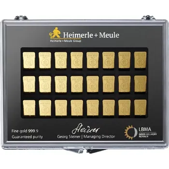 Heimerle + Meule 50 x 1g investiční zlatý slitek | Unity Bar Collection