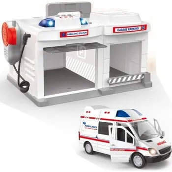plyšák Ambulance hrací set – garáž