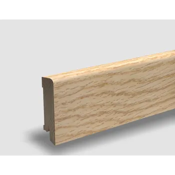 soklová lišta Soklová lišta dýhovaná Dub červený matný lak, 16x60, smrkové jádro