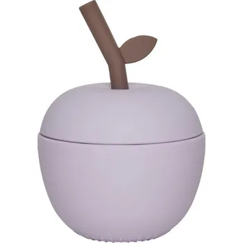 OYOY, Hrnek s brčkem Apple, 250 ml, levandulový - Formadore