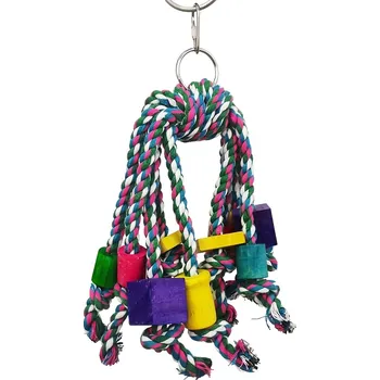 Hračka pro ptáka Závěsná lanová hračka 35x15cm