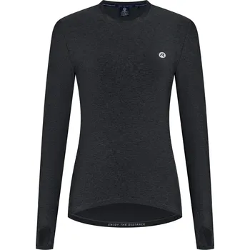 Běžecké oblečení Dámské funkční triko Rogelli ESSENTIAL s dlouhým rukávem, černé 2XL