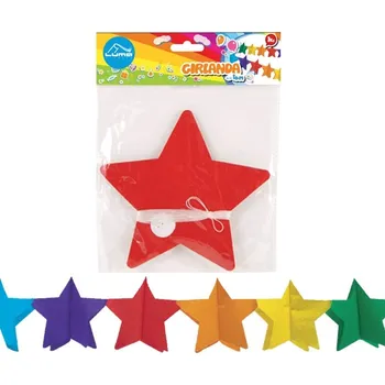 Girlanda Luma 4m, hvězdy, mix barev