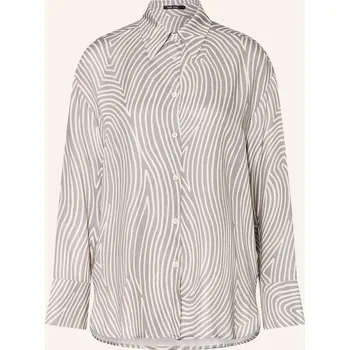 Dámská halenka Marc Aurel Dámská Košilová Halenka Ze Saténu, šedá / režná, 40