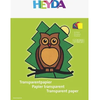 Barevný papír HEYDA Blok transparentních papírů - sova 10 listů