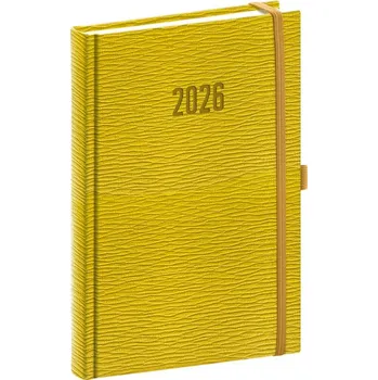 Diář Notique Denní Diář Rivoli 2026, Žlutozelený, 15 x 21 cm