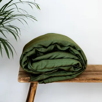 Povlečení TULULUM Lněný povlak na přikrývku COMFORT FOREST Rozměr přikrývky: 140 x 220 cm