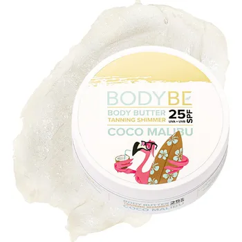Přípravek na opalování BODYBE Opalovací máslo SPF 25 s perleťovým efektem - Coco Malibu - 145g