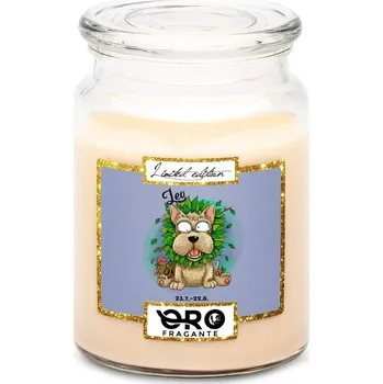 Svíčka Svíčka ve skle 500 g Psí znamení - Lev