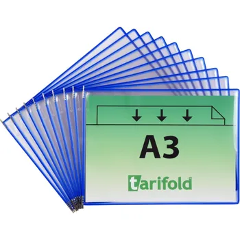djois závěsný rámeček s kapsou, A3, otevřený shora, modré, 10 ks