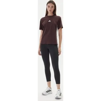 Pánské tričko adidas T-Shirt Essentials 3-Stripes JX7621 Hnědá Regular Fit XS