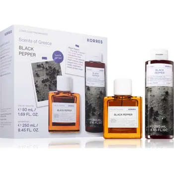 Pánský parfém Korres Black Pepper Korres Black Pepper toaletní voda 50 ml + Korres Black Pepper sprchový gel pro muže 250 ml