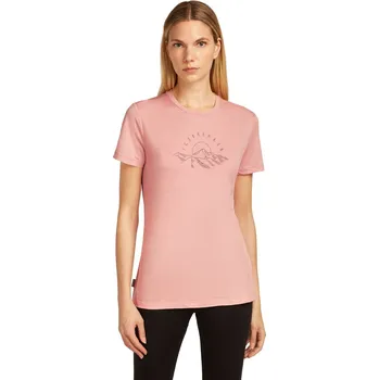 Dámské tričko Dámské merino tričko s krátkým rukávem ICEBREAKER Wmns 150 Tech Lite SS Tee Sunrise Sumit, Blush velikost: XS