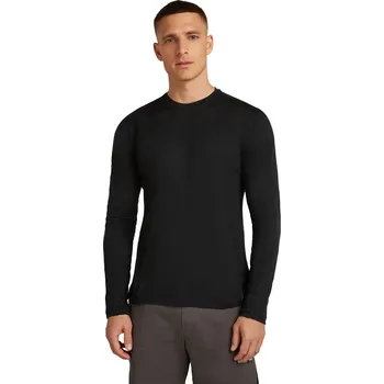 Pánské tričko Pánské merino tričko s dlouhým rukávem ICEBREAKER Mens 150 Ace LS Tee, Black velikost: M