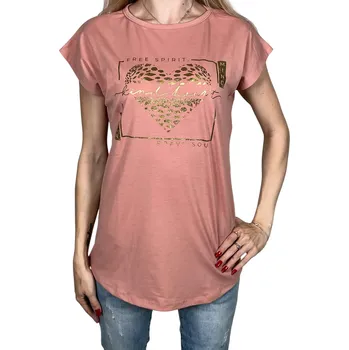 Emola Dámské tričko s krátkým rukávem ELLI Barva: Růžová, Velikost: XL