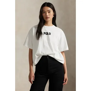 Dámské tričko Bavlněné tričko Polo Ralph Lauren, L, bílá, 00A