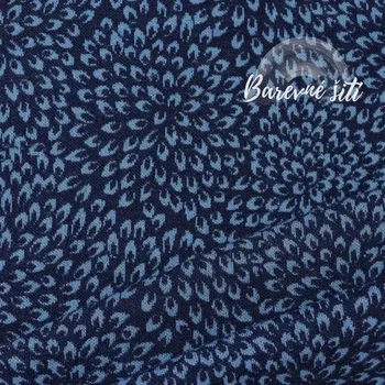 Merino Lístečky navy (E) (Hebké merino oboulic )