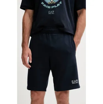 Pánské kraťasy Bavlněné šortky EA7 Emporio Armani pánské, černá barva, PJVRZ.8NPS65 59A, vel. L