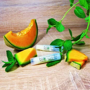 Péče o rty Biorythme Přírodní balzám na rty s chia olejem - Meloun