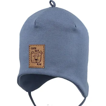 Kojenecká čepice RDX Chlapecká kojenecká čepice vázací Méďa modrá Vel. 1