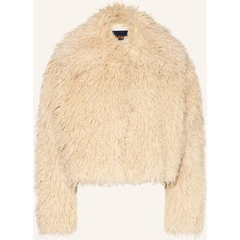 Dámský blejzr Boss Dámská Bunda Z Umělé Kožešiny Cefura, krémová, 38
