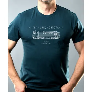 Lokomotiva řady 749/751 "Bardotka", V1 - Pánské tričko Basic - Nejoblíbenější - XL