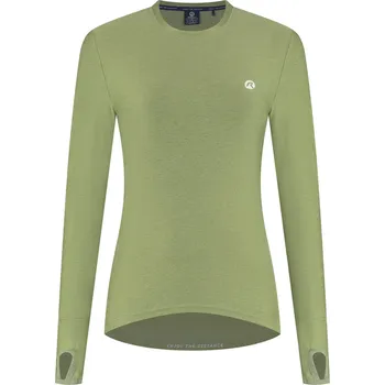 Moto kombinéza Dámské funkční triko Rogelli ESSENTIAL s dlouhým rukávem, zelené S