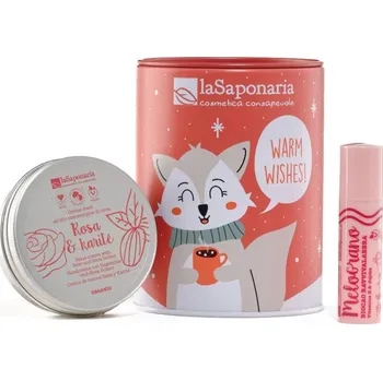 Kosmetická sada laSaponaria Dárková kosmetická sada Pokladnička (2 ks) - Polární liška