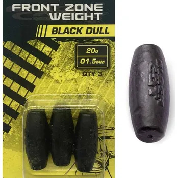 Rybářský prut Black Cat sumcová zátěž Front Zone Weight Black 20g, 3ks (Menší pogumované sumcové zátěže s antistatickým povrchem od Black Cat.)