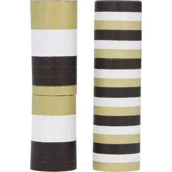 Party dekorace Serpentiny černo-zlato-bílé 2ks