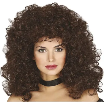 Karnevalová paruka Guirca Kudrnatá paruka - hnědá