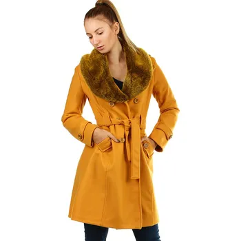 Dámský kabát TopMode Kabát dámský s kožešinou 419330