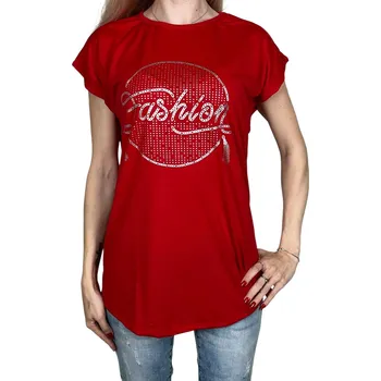 Dámské tričko Emola Dámské tričko s krátkým rukávem STELA Barva: Červená, Velikost: M