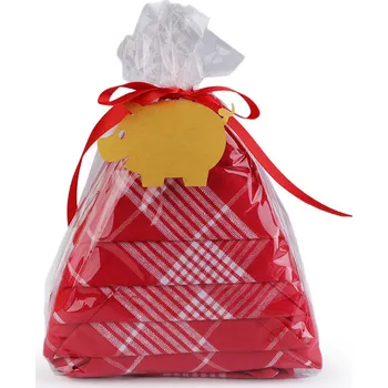 Utěrka Utěrky z egyptské bavlny ve vánočním balení 50x70 cm, barva 3 červená