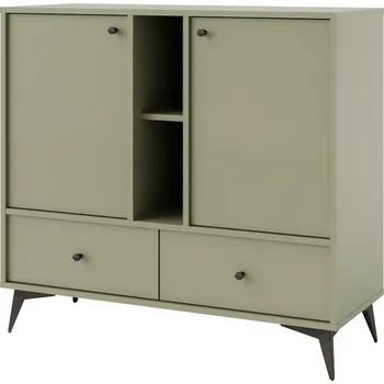 Ložnice TOKYO 1 e | komoda 825 | 100,2 cm | eukalyptová/černá