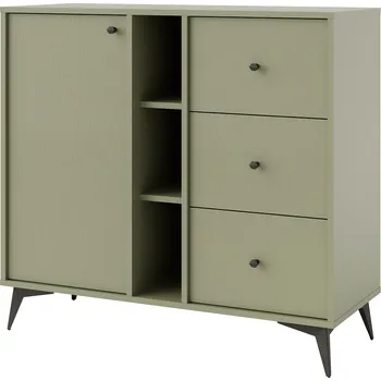 Ložnice TOKYO 1 e | komoda 824 | 100,2 cm | eukalyptová/černá