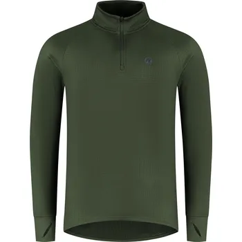 Pánská mikina Pánská běžecká mikina Rogelli ESSENTIAL s jemným zateplením, khaki L