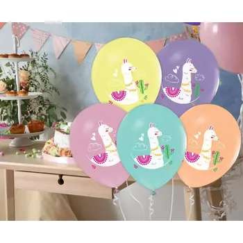 Balónek Latexové balonky Lama 30 cm - 5 ks