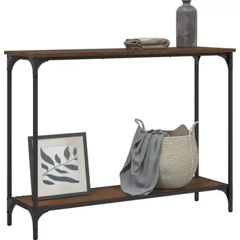 Konzolový stolek Konzolový stolek, kov, dřevo, černá, rustikal, JEREVAN