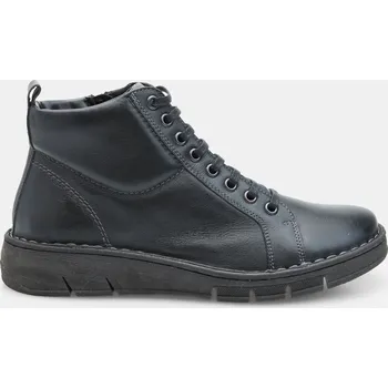 Dámská zimní obuv Baťa dámská kožená kotníková obuv se šněrováním černé, vel. 37