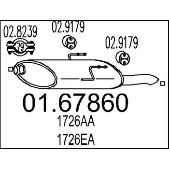 Tlumič výfuku Zadní tlumič výfuku MTS 01.67860