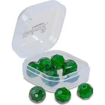 15ks Skleněné Korálky Doiyo Green 6mm