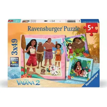 Puzzle Puzzle Vaiana 2, 3x49 dílků