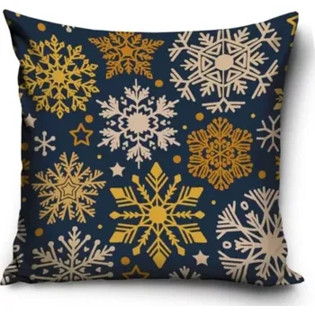 Povlak na dekorativní polštářek TipTrade Povlak na polštářek Mrazivé vločky šedý 40 x 40 cm