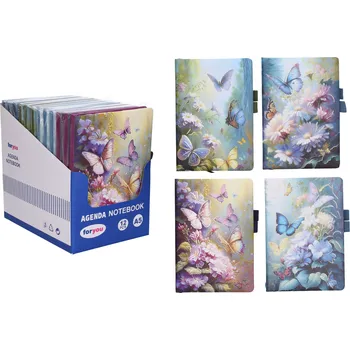 Linkovaný notes s motivem motýlů 14 × 21 cm, 80 stran