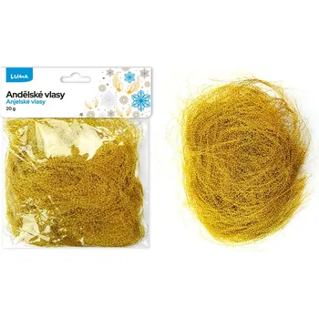 Děkorační andělské vlasy Luma, 20g, zlaté